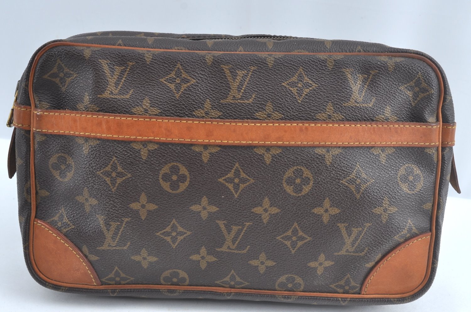 Authentic Louis Vuitton Monogram Compiegne 28 Clutch Hand Bag M51845 LV L0765