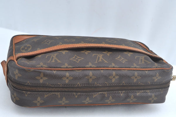 Authentic Louis Vuitton Monogram Compiegne 28 Clutch Hand Bag M51845 LV L0765