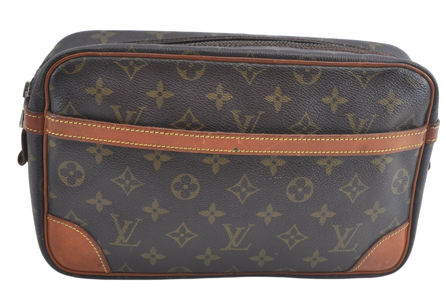 Authentic Louis Vuitton Monogram Compiegne 28 Clutch Hand Bag M51845 LV L0770