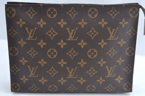 Authentic Louis Vuitton Monogram Poche Toilette 26 M47542 Cosmetics Pouch L0777