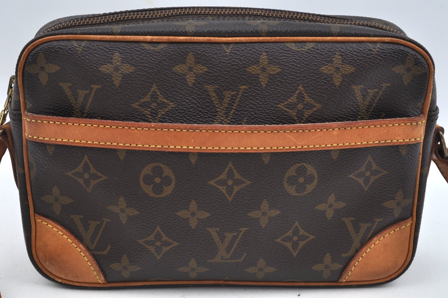 Authentic Louis Vuitton Monogram Trocadero 23 Shoulder Cross Bag M51276 LV L0785