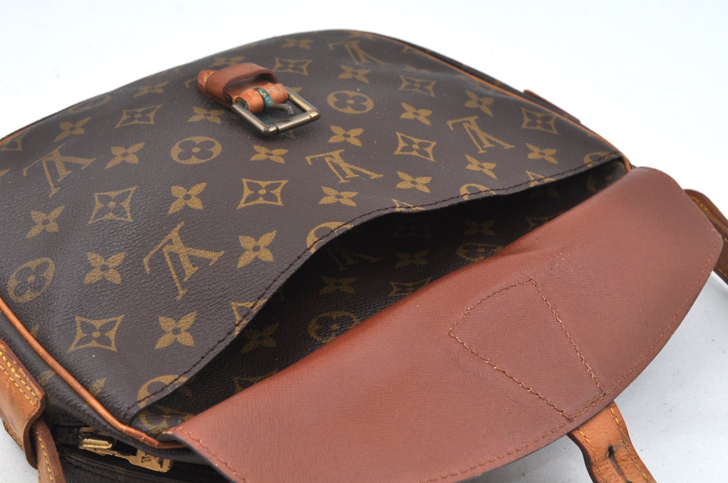 Authentic Louis Vuitton Monogram Jeune Fille GM M51225 Shoulder Cross Bag L0794