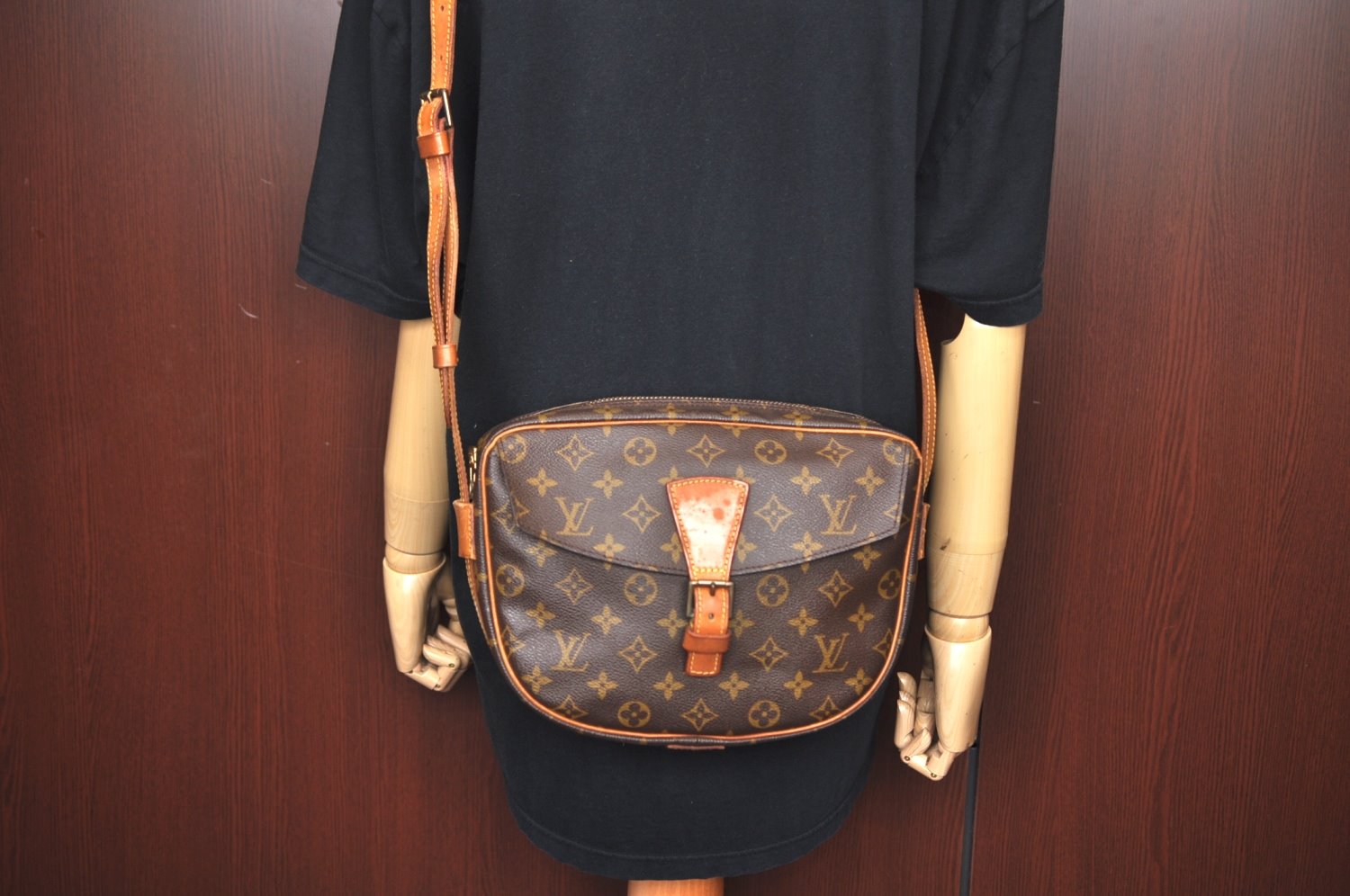 Authentic Louis Vuitton Monogram Jeune Fille GM M51225 Shoulder Cross Bag L0794