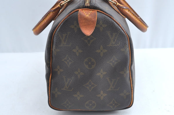 Authentic Louis Vuitton Monogram Speedy 25 Boston Hand Bag M41528 LV L0831