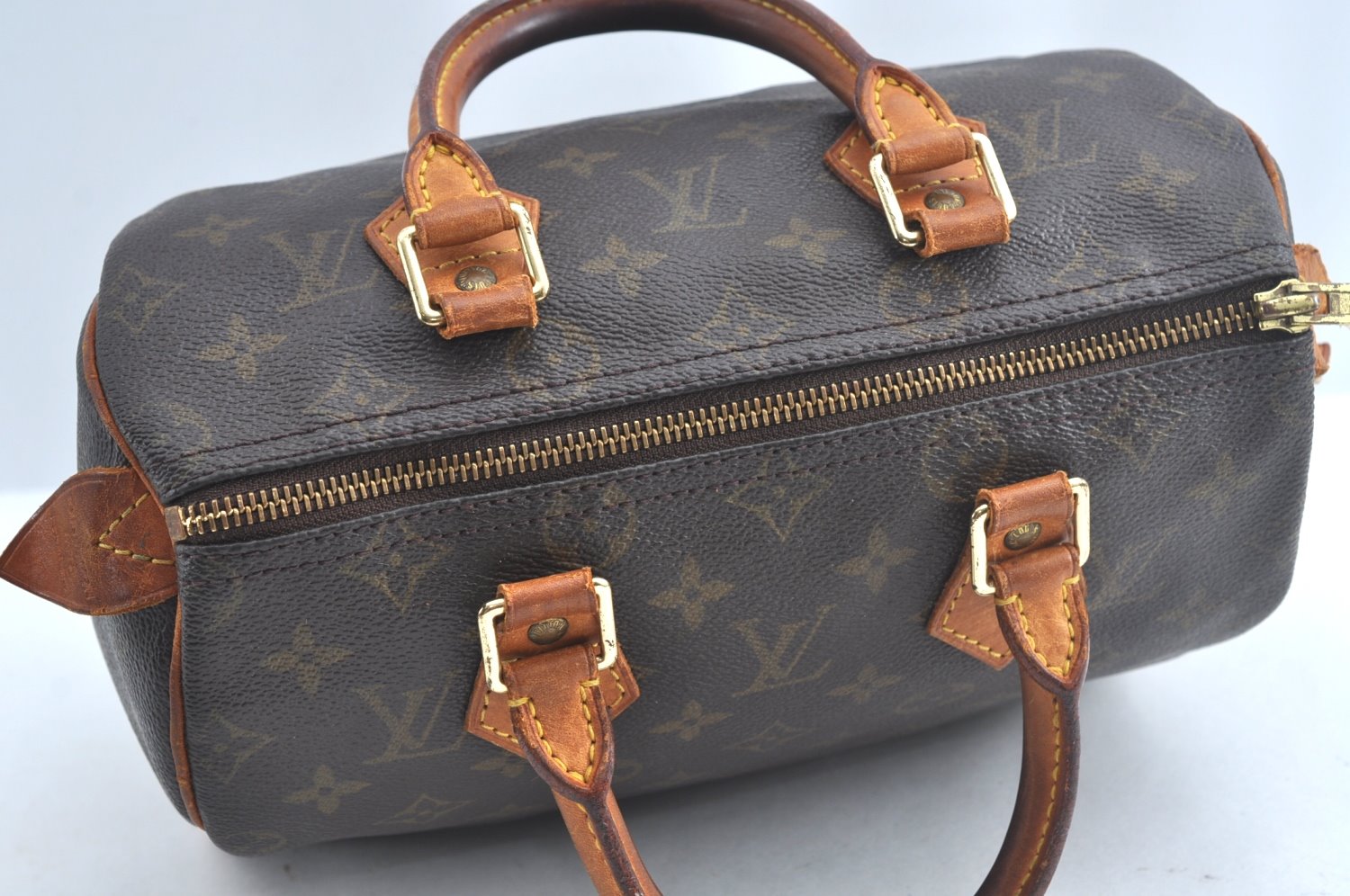 Authentic Louis Vuitton Monogram Speedy 25 Boston Hand Bag M41528 LV L0831