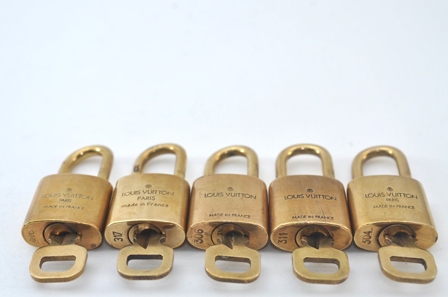 Authentic Louis Vuitton Padlock & Keys 10Set LV L1514