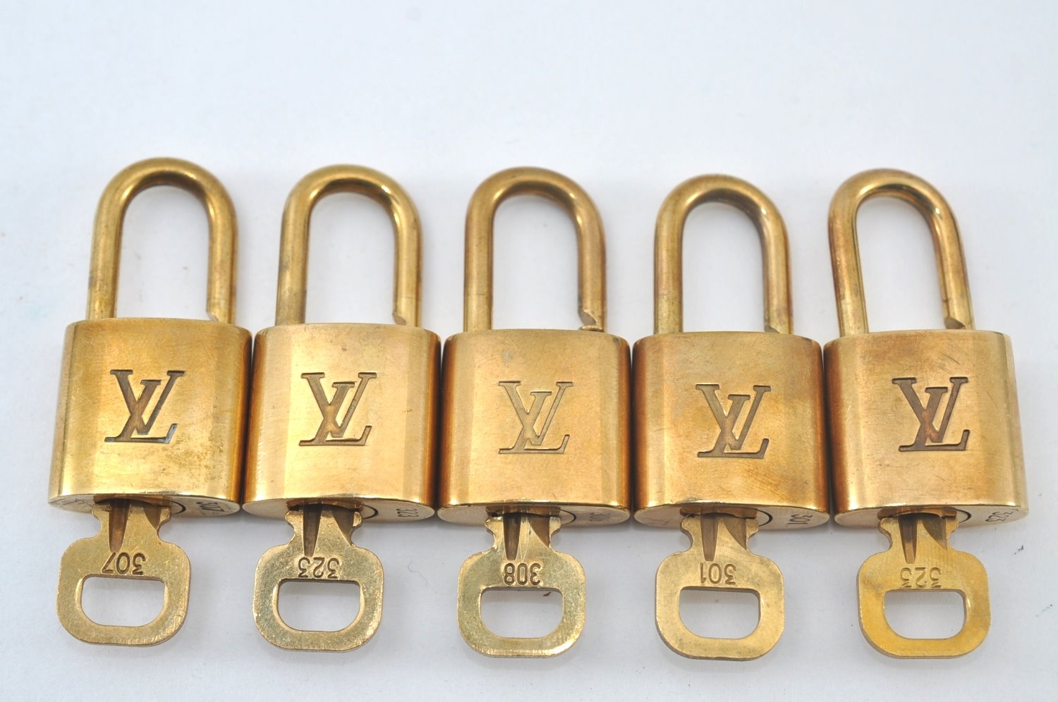 Authentic Louis Vuitton Padlock & Keys 10Set LV L1514