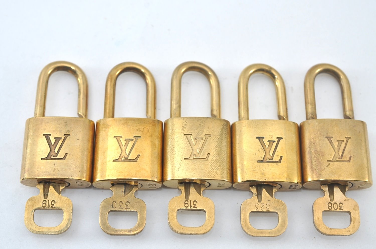 Authentic Louis Vuitton Padlock & Keys 10Set LV L1516