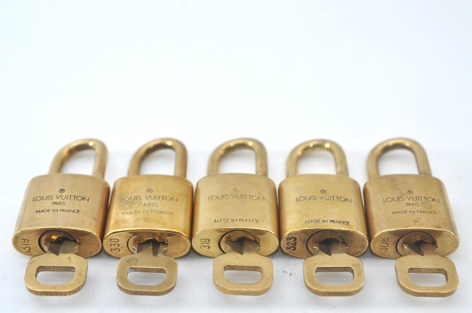 Authentic Louis Vuitton Padlock & Keys 10Set LV L1516