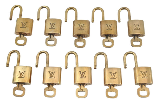 Authentic Louis Vuitton Padlock & Keys 10Set LV L1605