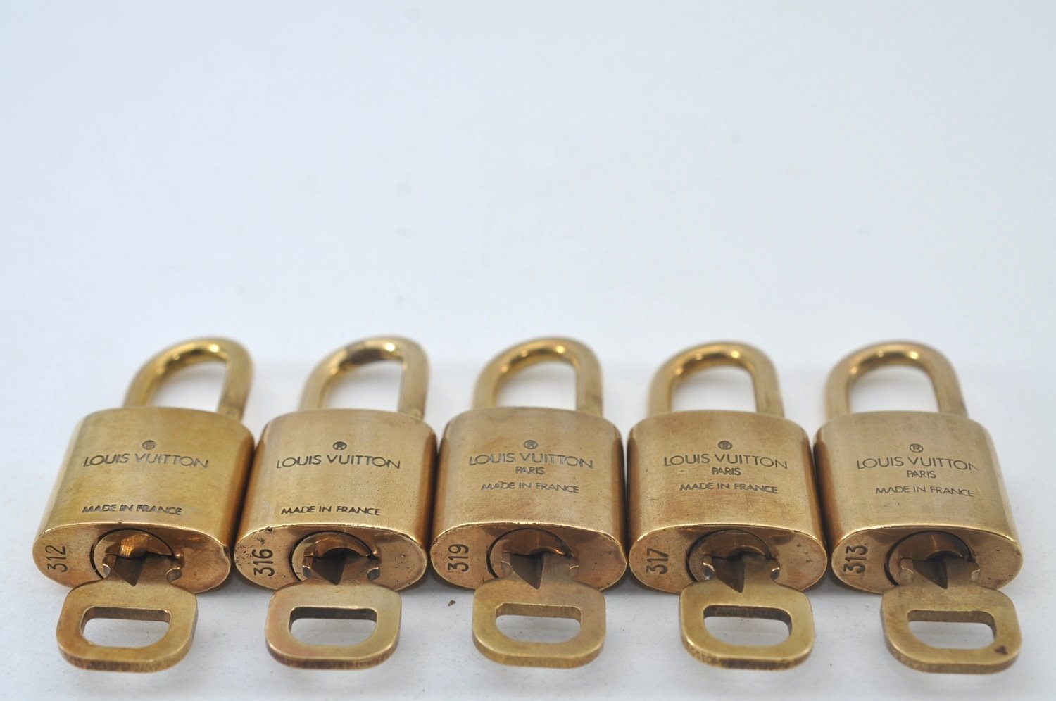 Authentic Louis Vuitton Padlock & Keys 10Set LV L1605