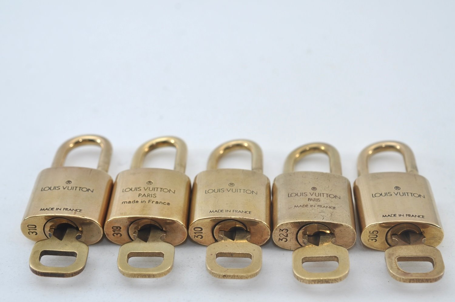 Authentic Louis Vuitton Padlock & Keys 10Set LV L1606