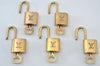 Authentic Louis Vuitton Padlock & Keys 10Set LV L1607