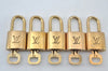 Authentic Louis Vuitton Padlock & Keys 10Set LV L1607