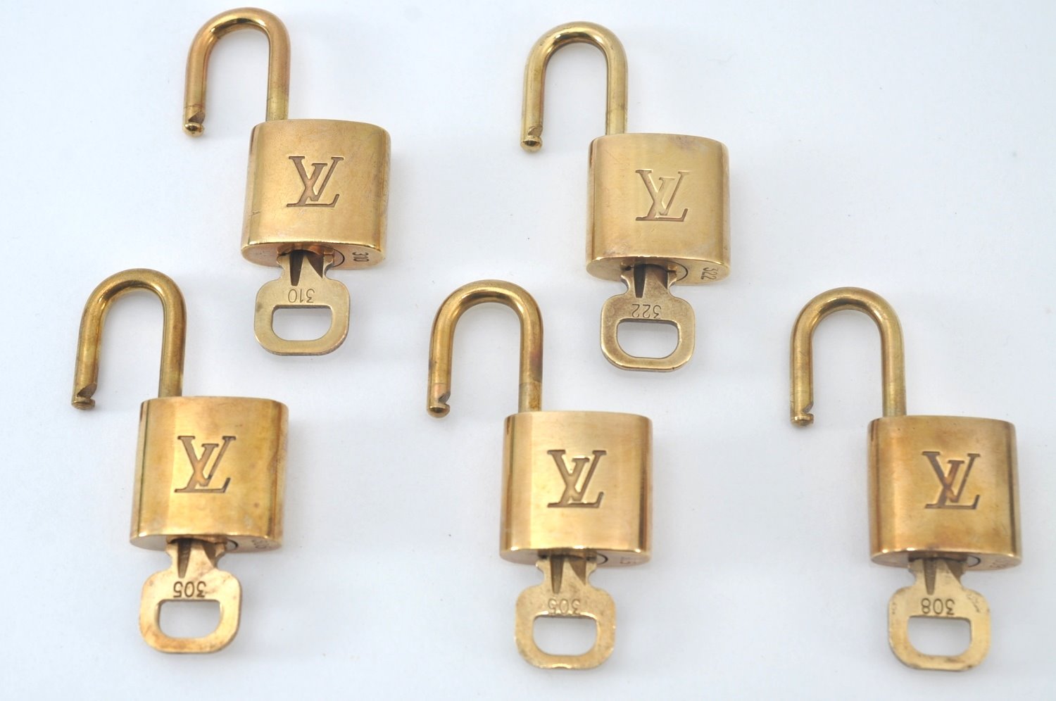 Authentic Louis Vuitton Padlock & Keys 10Set LV L1608