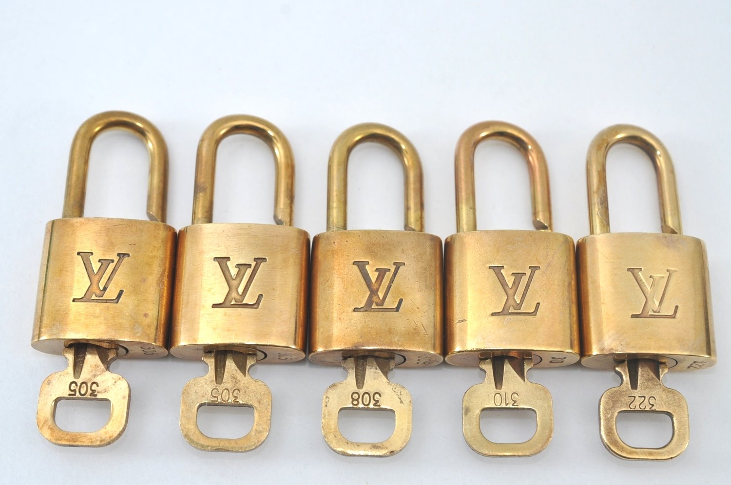 Authentic Louis Vuitton Padlock & Keys 10Set LV L1608