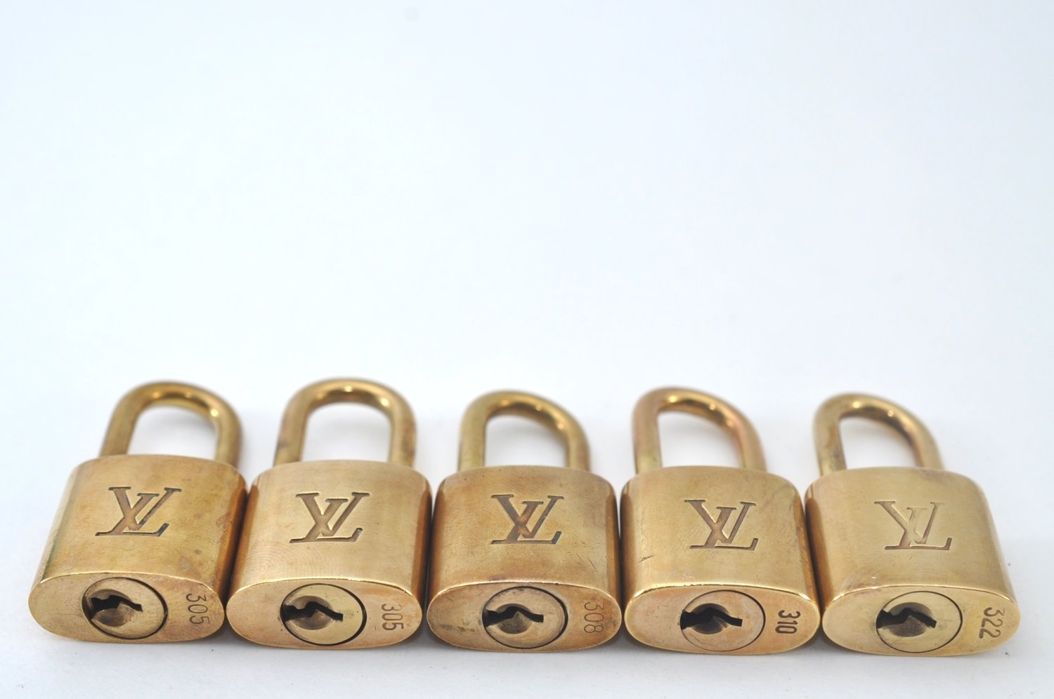 Authentic Louis Vuitton Padlock & Keys 10Set LV L1608