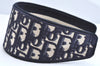 Authentic Christian Dior Trotter Hair accessory Head band Canvas Navy Blue L1770