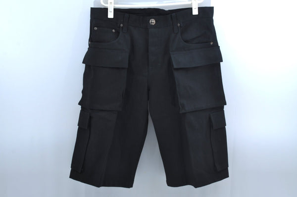 Authentic CHROME HEARTS Pants Cotton USA 36inches Black L2095
