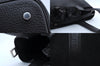 Authentic HERMES Picotan Lock MM Hand Bag Taurillon Clemence Black L2120