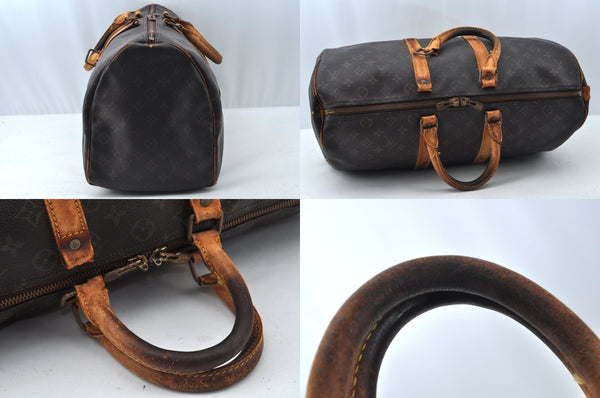 Authentic Louis Vuitton Monogram Keepall 45 Travel Boston Bag M41428 Junk L2349