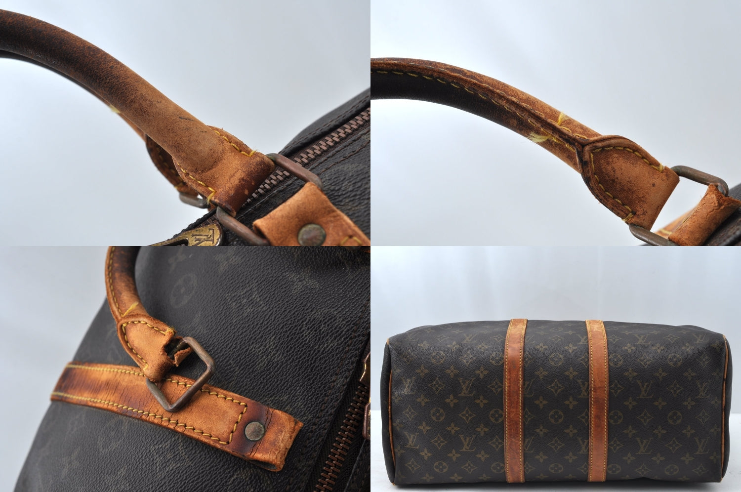 Authentic Louis Vuitton Monogram Keepall 45 Travel Boston Bag M41428 Junk L2349