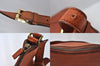 Authentic GUCCI Interlocking G Shoulder Cross Bag Leather 115568 Brown L2352