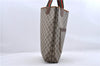 Authentic GUCCI Web Sherry Line Shoulder Tote Bag PVC Leather Brown 0000D