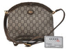 Authentic GUCCI GG Plus Shoulder Cross Body Bag Purse PVC Leather Brown 0001D