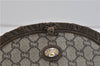 Authentic GUCCI GG Plus Shoulder Cross Body Bag Purse PVC Leather Brown 0001D