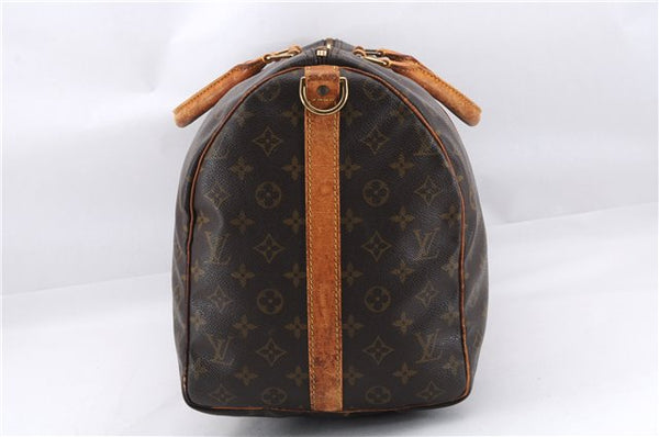 Auth Louis Vuitton Monogram Keepall Bandouliere 50 Boston Bag M41416 LV 0001E