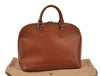 Authentic Louis Vuitton Epi Alma PM Hand Bag Purse Brown M52148 LV 0003E