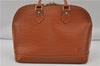 Authentic Louis Vuitton Epi Alma PM Hand Bag Purse Brown M52148 LV 0003E