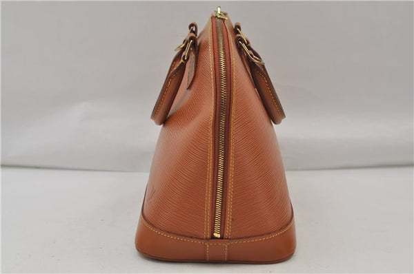 Authentic Louis Vuitton Epi Alma PM Hand Bag Purse Brown M52148 LV 0003E