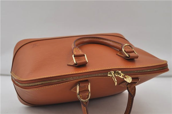 Authentic Louis Vuitton Epi Alma PM Hand Bag Purse Brown M52148 LV 0003E