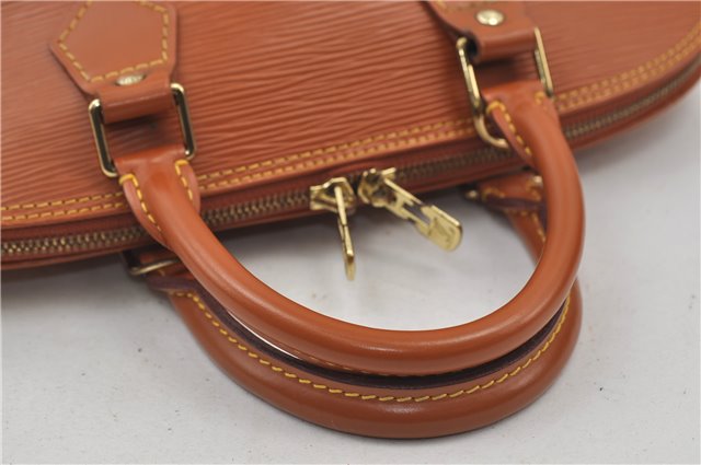 Authentic Louis Vuitton Epi Alma PM Hand Bag Purse Brown M52148 LV 0003E