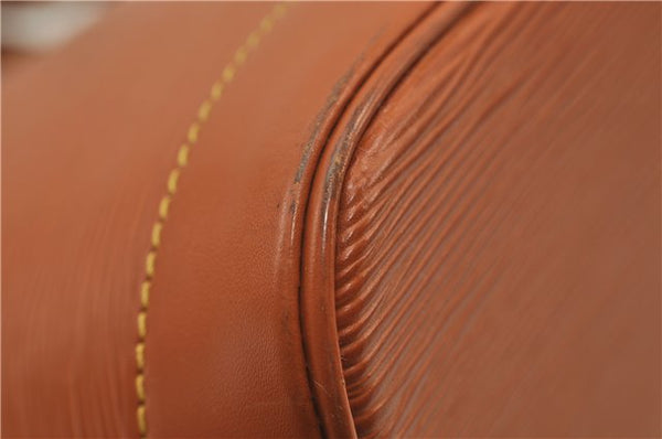 Authentic Louis Vuitton Epi Alma PM Hand Bag Purse Brown M52148 LV 0003E