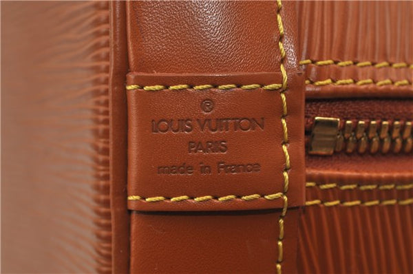 Authentic Louis Vuitton Epi Alma PM Hand Bag Purse Brown M52148 LV 0003E