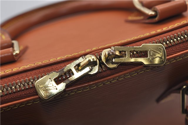 Authentic Louis Vuitton Epi Alma PM Hand Bag Purse Brown M52148 LV 0003E