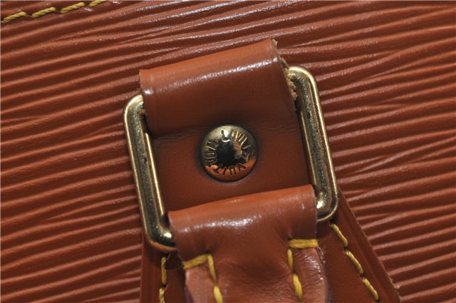 Authentic Louis Vuitton Epi Alma PM Hand Bag Purse Brown M52148 LV 0003E