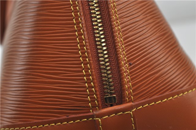 Authentic Louis Vuitton Epi Alma PM Hand Bag Purse Brown M52148 LV 0003E