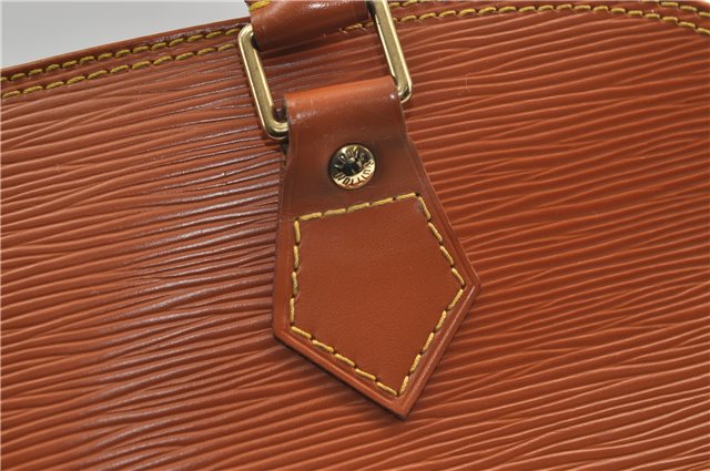 Authentic Louis Vuitton Epi Alma PM Hand Bag Purse Brown M52148 LV 0003E