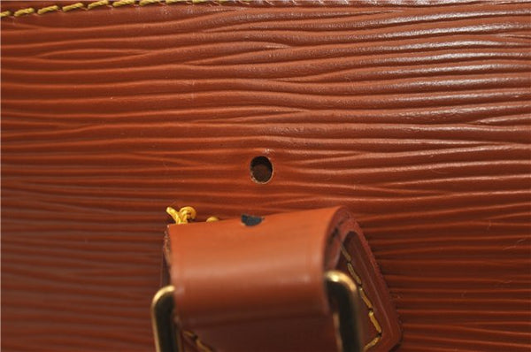 Authentic Louis Vuitton Epi Alma PM Hand Bag Purse Brown M52148 LV 0003E