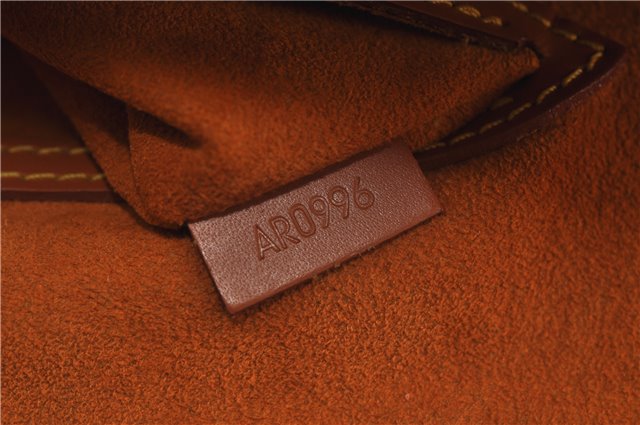 Authentic Louis Vuitton Epi Alma PM Hand Bag Purse Brown M52148 LV 0003E