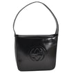 Authentic GUCCI Hand Shoulder Bag Purse Enamel Leather 0000506 Black 0003G