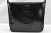 Authentic GUCCI Hand Shoulder Bag Purse Enamel Leather 0000506 Black 0003G