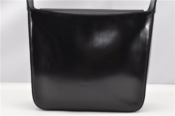 Authentic GUCCI Hand Shoulder Bag Purse Enamel Leather 0000506 Black 0003G