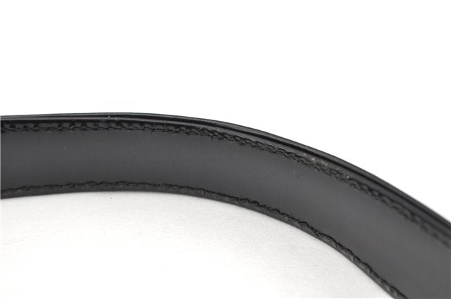 Authentic GUCCI Hand Shoulder Bag Purse Enamel Leather 0000506 Black 0003G