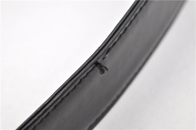 Authentic GUCCI Hand Shoulder Bag Purse Enamel Leather 0000506 Black 0003G