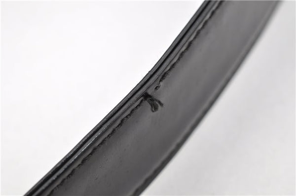 Authentic GUCCI Hand Shoulder Bag Purse Enamel Leather 0000506 Black 0003G